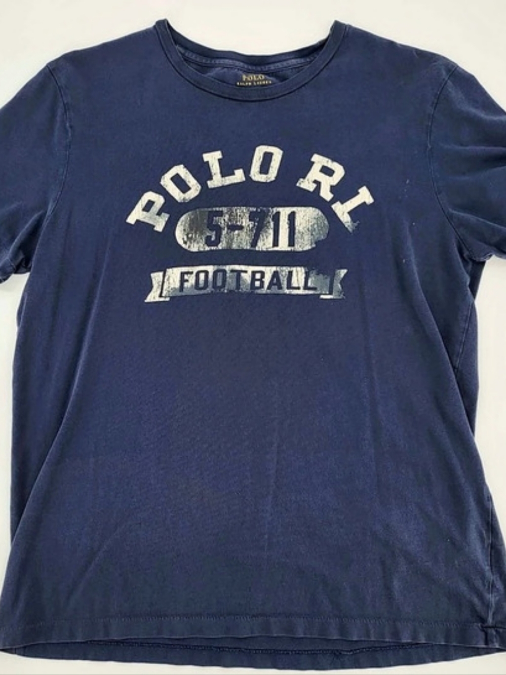 Polo Ralph Lauren RL Football 5-711 Graphic T-Shirt Tee Men's Blue Large